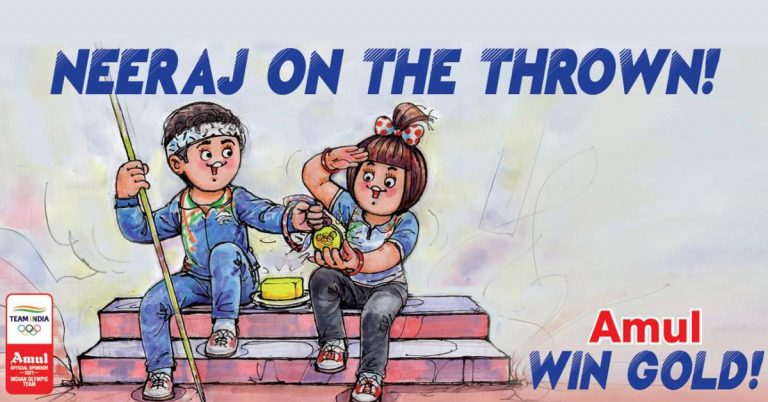 Amul finds a unique way to congratulate the Tokyo Olympic gold medal winner Neeraj Chopra
