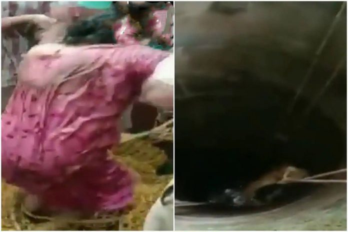 A woman falls in 50 feet deep well in Kerala