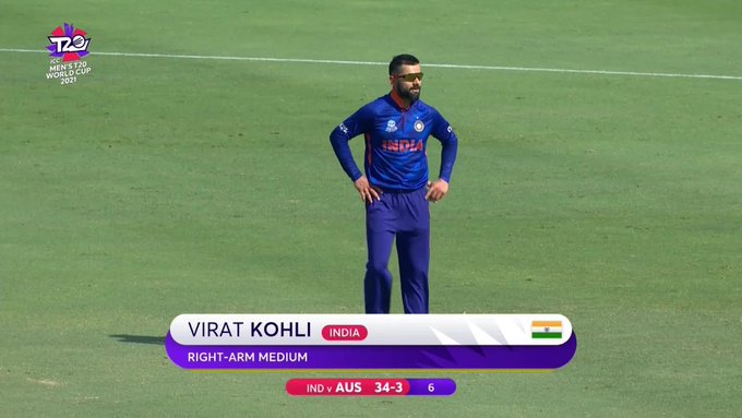 Netizens react with memes and sarcasm as Virat Kohli bowls in the India-Australia warm-up game