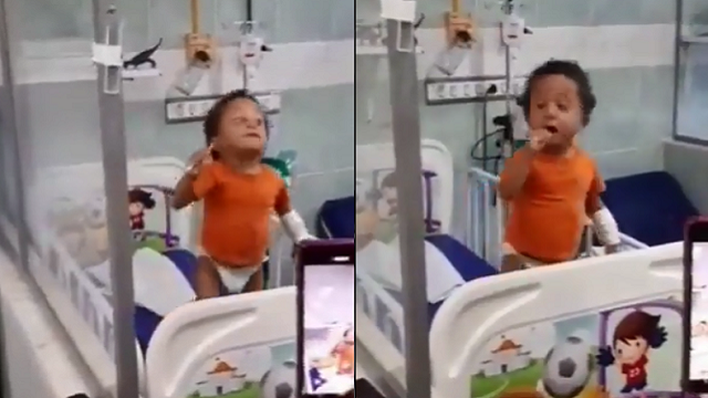 Toddler sings his favorite song wholeheartedly in the hospital, video goes viral!