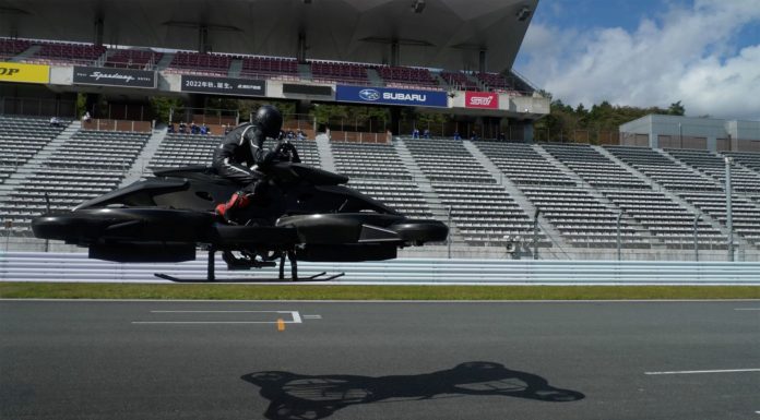 A Japanese company introduced a hover bike which has a top speed of 100kph!