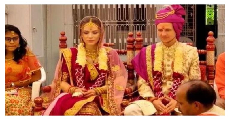 A Russian woman and a German man married in a traditional Hindu wedding! Know more