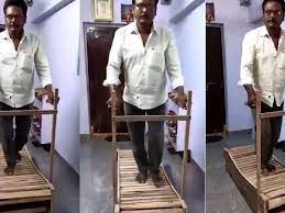 A man from Telangana makes a treadmill out of wood!